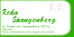 reka spangenberg business card